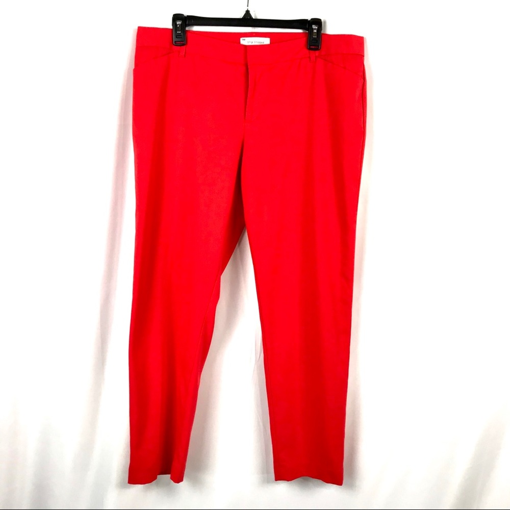 Gap slim cropped coral trouser pants 14 tall long